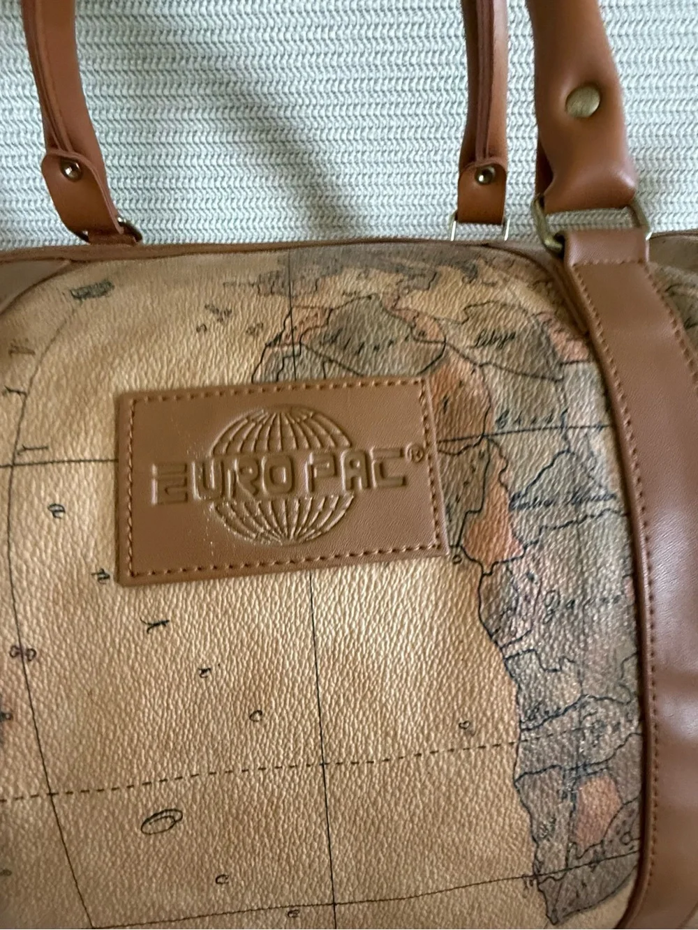 Vintage Columbus Collection World Map 5 Piece Luggage Travel Bag Set
